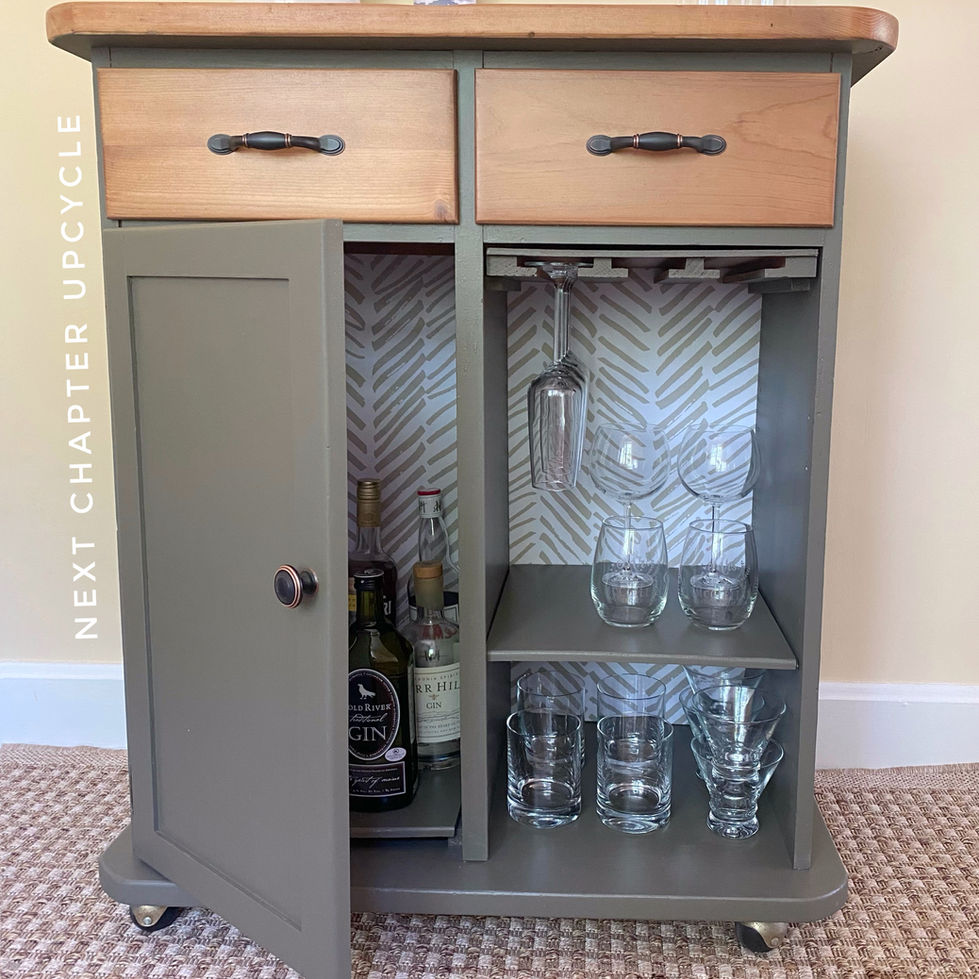 Green Bar Cart