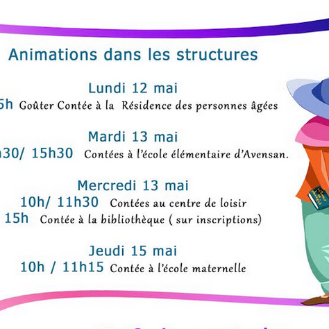 Avant-goût du festival : les animations contées du 12 au 15 mai
