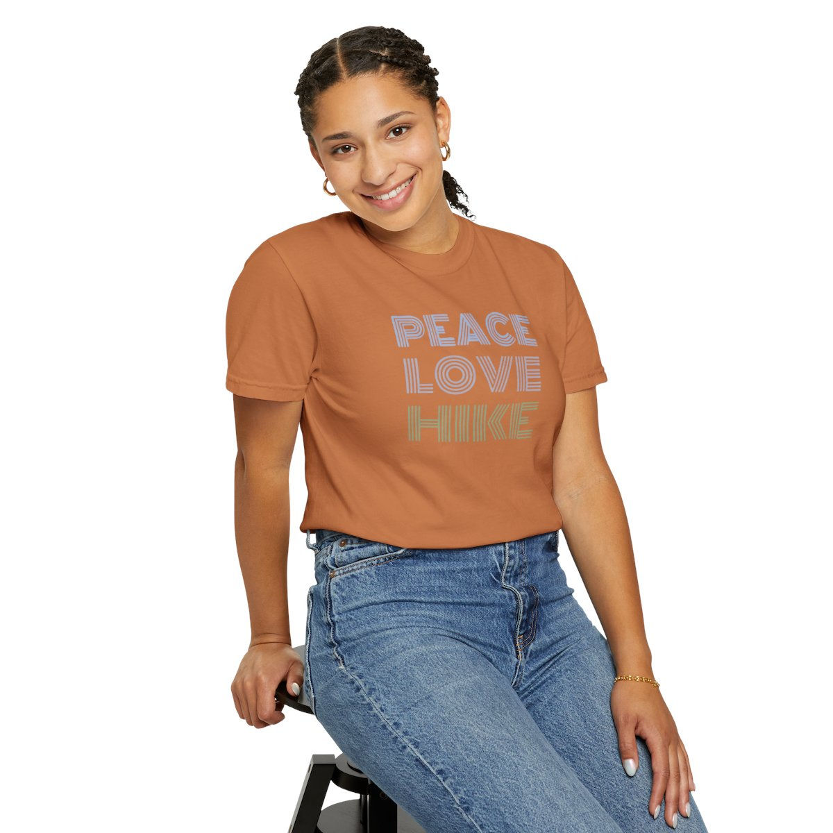 Peace Love Hike  Unisex Garment-Dyed T-shirt