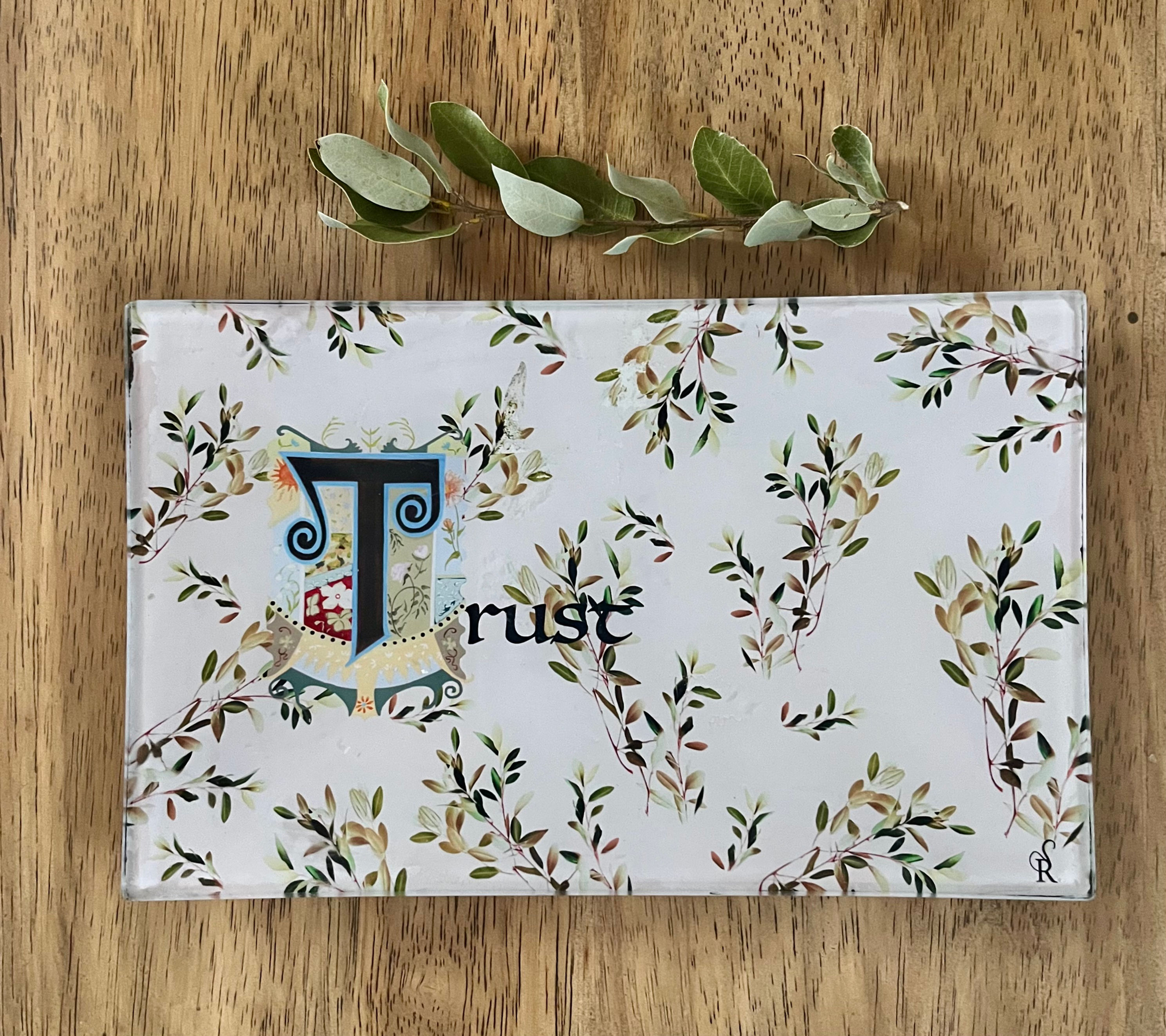 121 -  Trust        Christian decorative tray