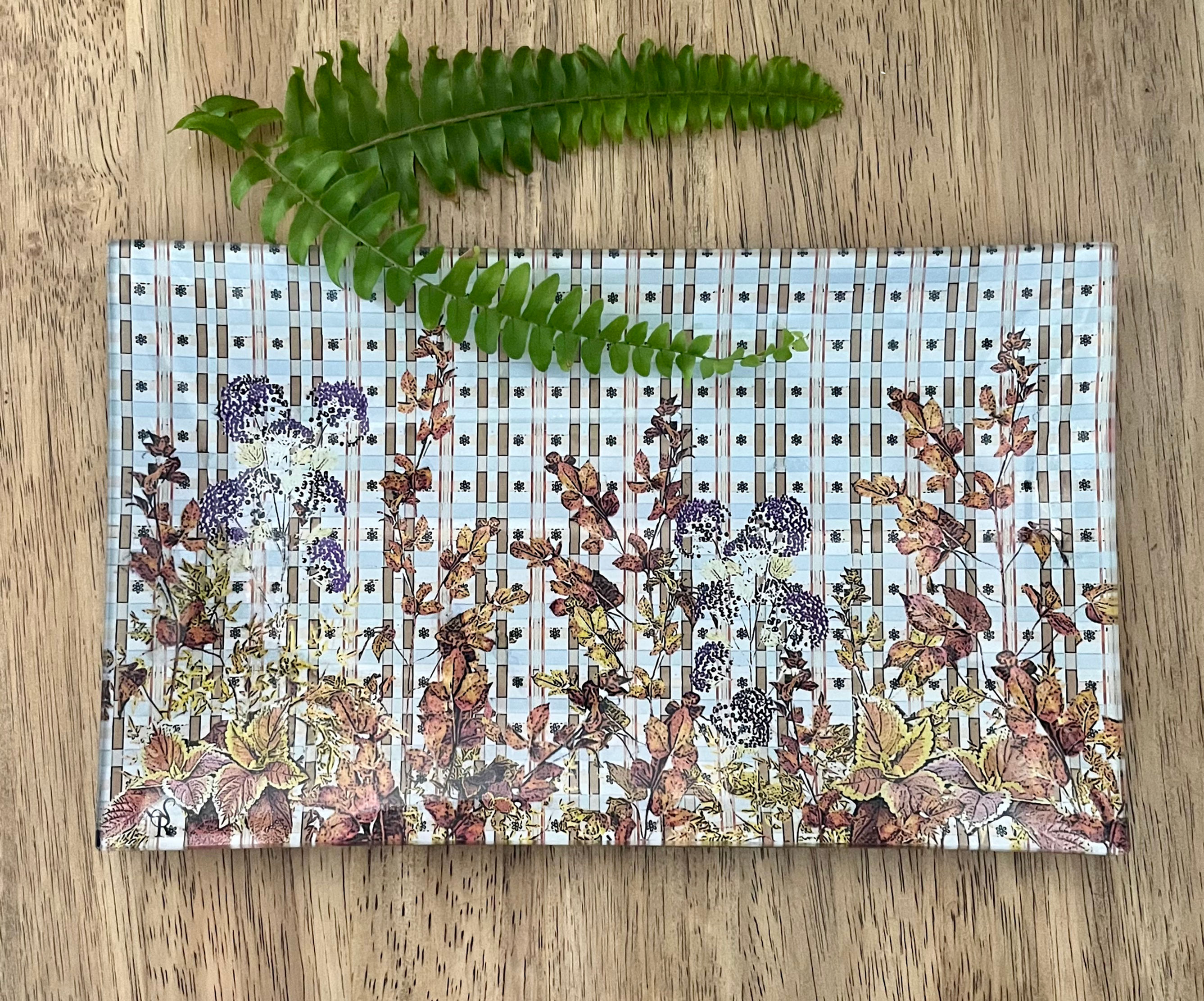 Glass tray- Fall-- 804