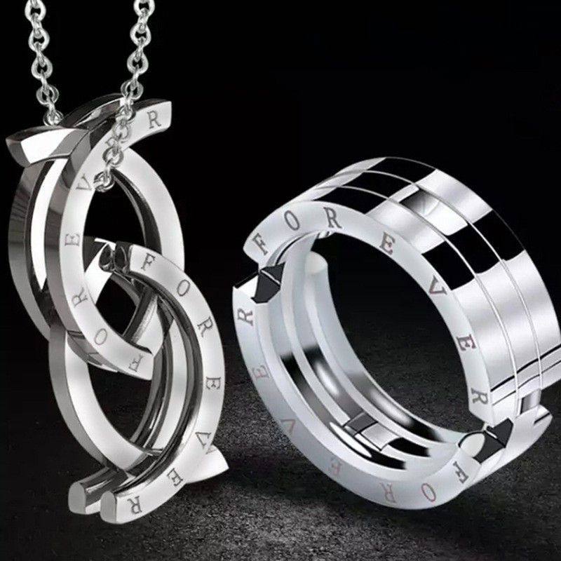 Transforming Titanium Steel Couple Rings for Men