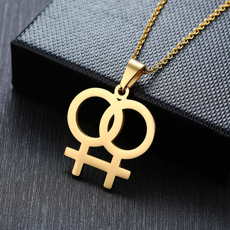 Thumbnail: Personalized LGBTQ Pendant Necklace for Women