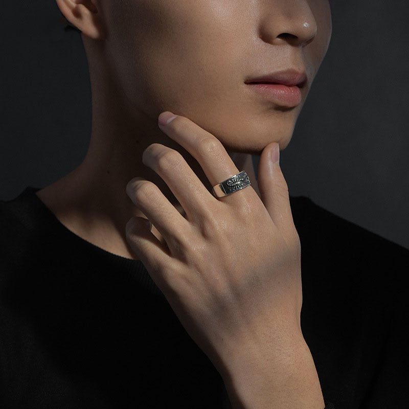 Classic Retro Pattern Rings for Men and Women