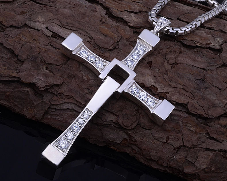 Speed and Passion Cross Necklace for Men