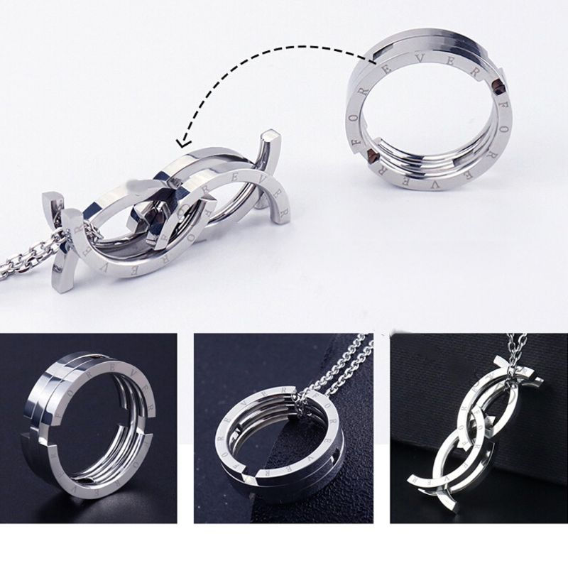 Transforming Titanium Steel Couple Rings for Men