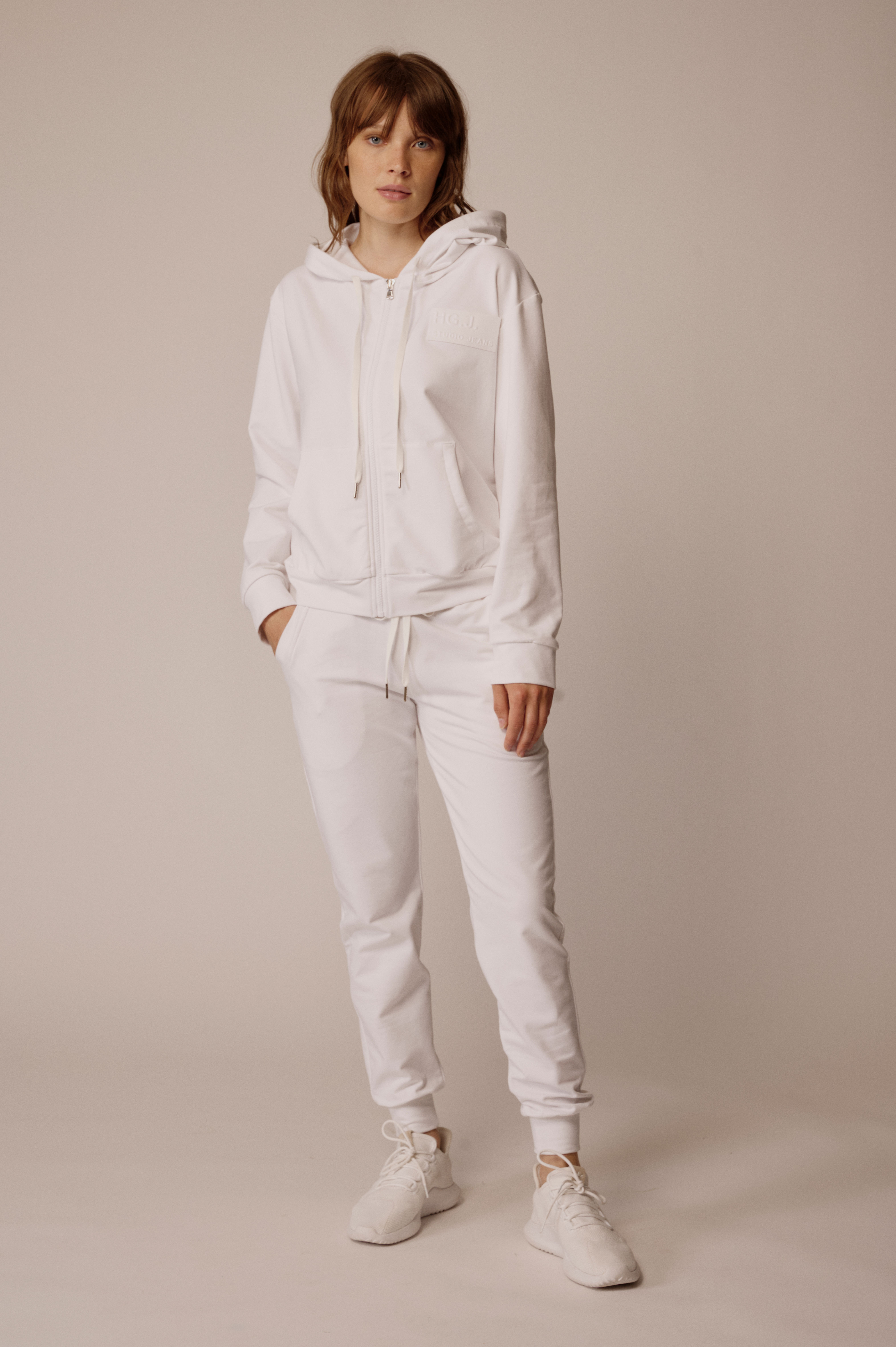 Felpa con zip e cappuccio