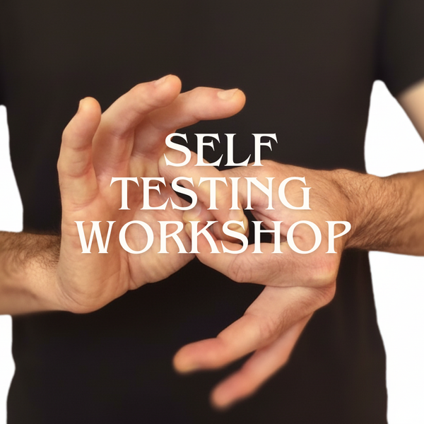 Demonstration of self muscle testing technique for accurate kinesiology results