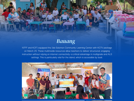 NTFF, KCFI equip Isla Solomon Learning Center with Knowledge TV
