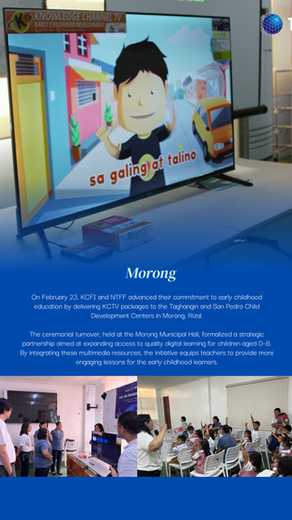 NTFF, KCFI bring Knowledge TV Packages to CDCs in Morong, Rizal