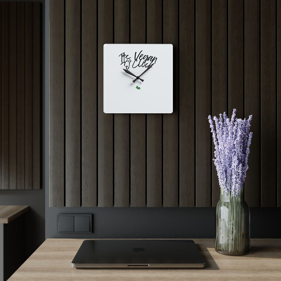 थंबनेल: It's Vegan O'Clock Acrylic Wall Clock