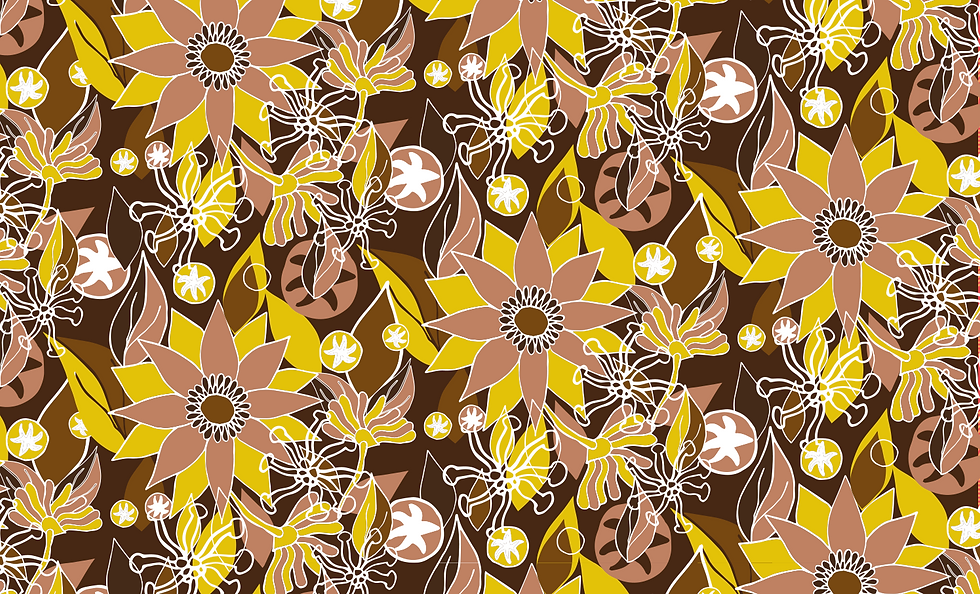 Brown Floral Repeat