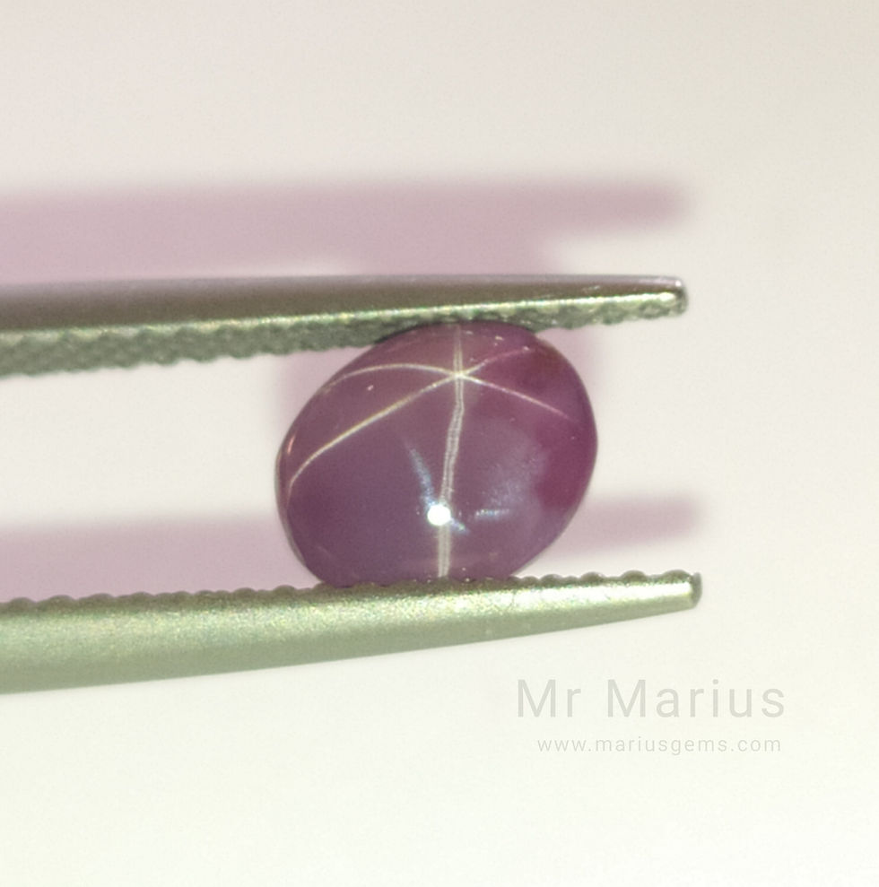 Thumbnail: Star spinel, six rayed clear star, purple colour.