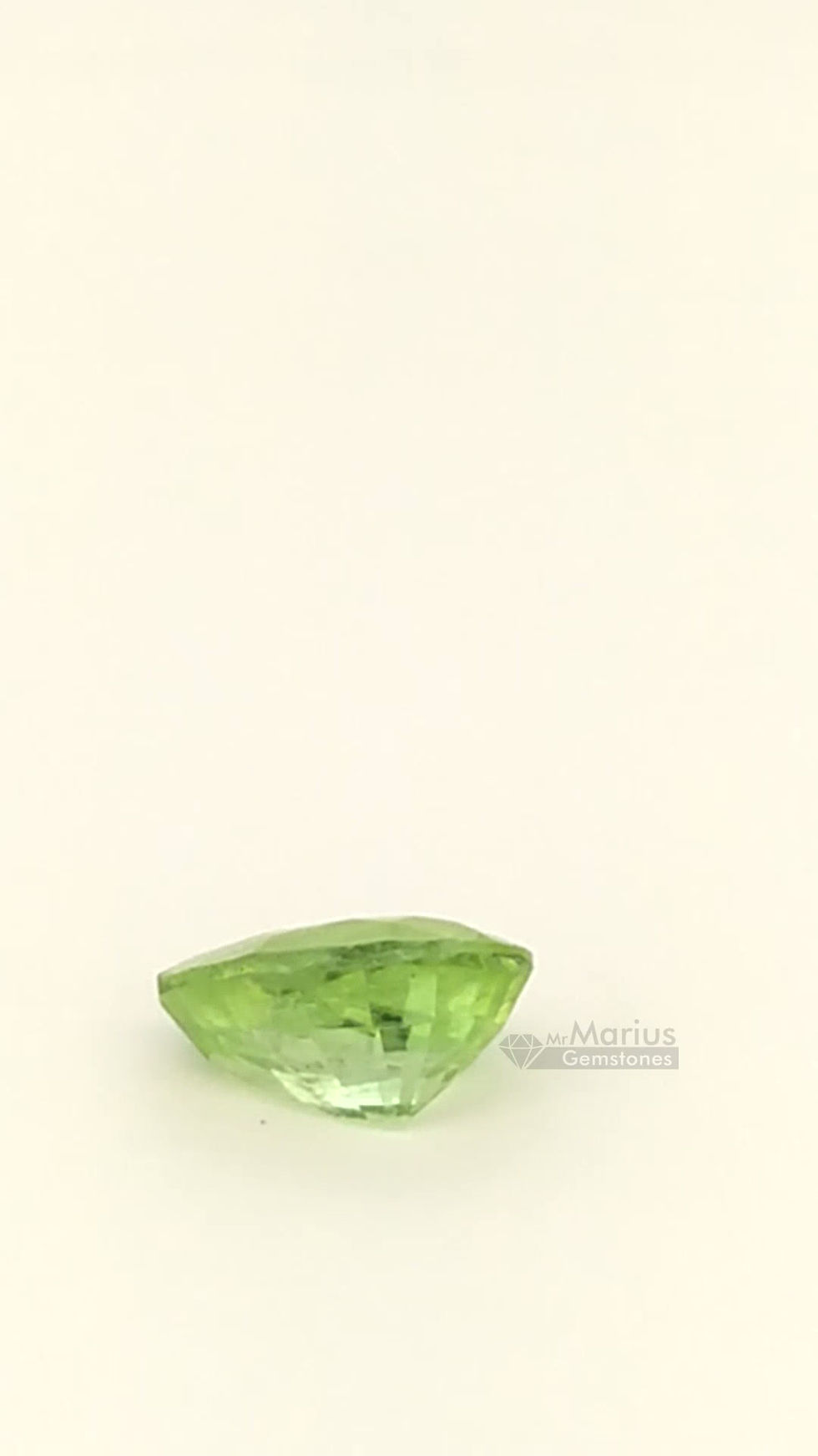 Thumbnail: Rare Norwegian peridot 1,36 ct. Pear shaped cut.