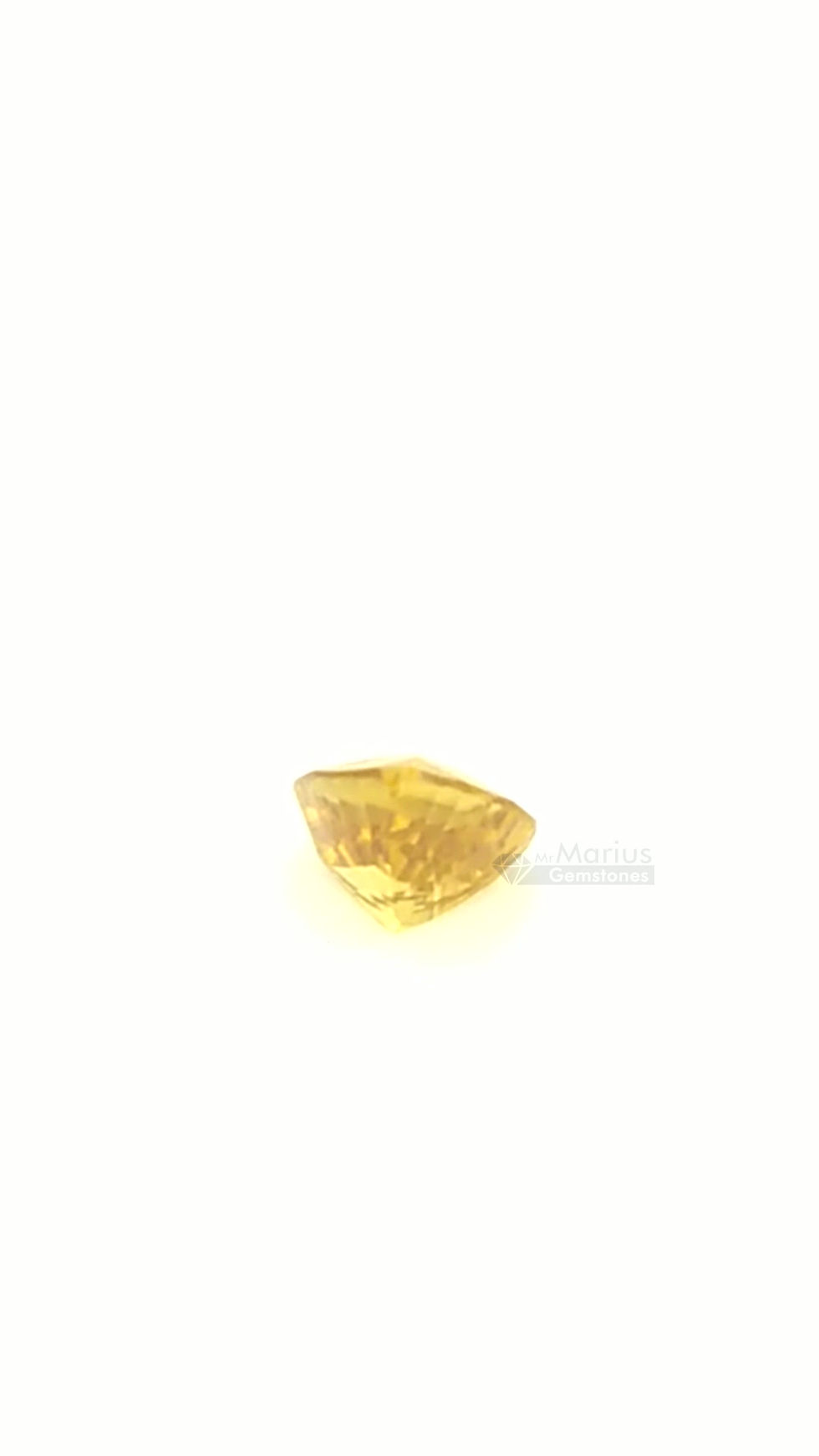 Thumbnail: Vivid yellow zircon 0,80 ct. Triangular cut. video.