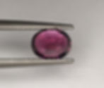 Rhodolite garnet, oval cut. Pavillion side picture.