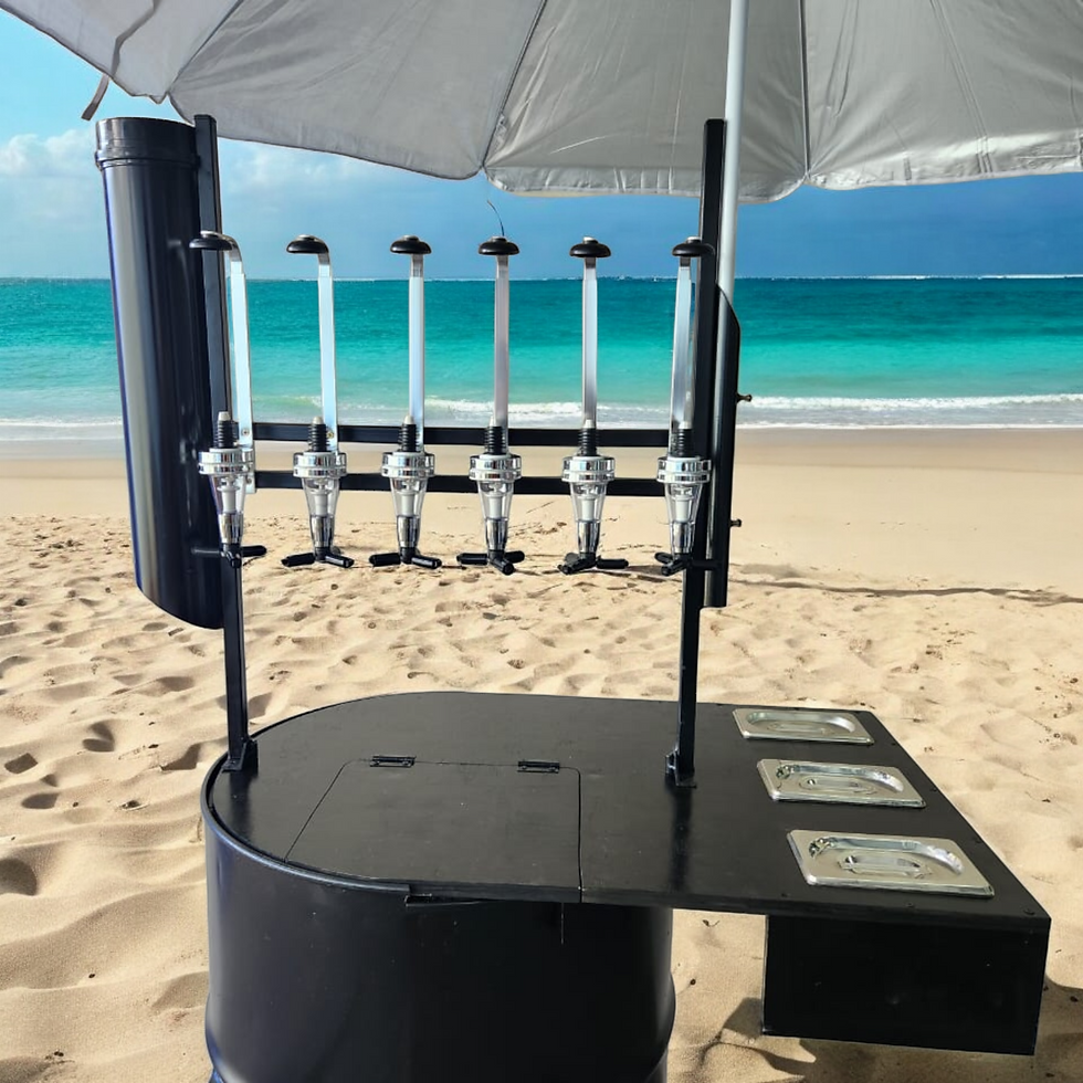 Miniatura: Carrino de drink Praia com 3 cubas de inox