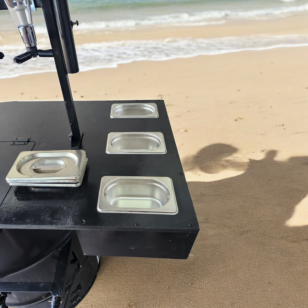 Miniatura: Carrino de drink Praia com 3 cubas de inox