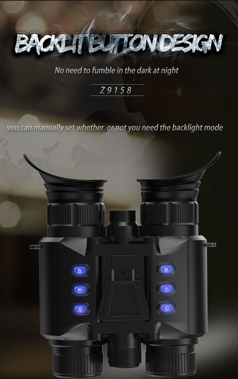 Thumbnail: 4K Night Vision Binoculars Dual Square Screen Head Mounted Telescope Goggles 8X