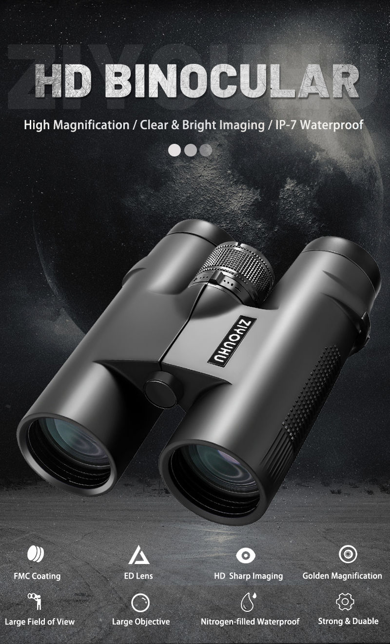Thumbnail: HD 10X42ED Binoculars Professional ED Lens Telescope Nitrogen-Filled Waterproof