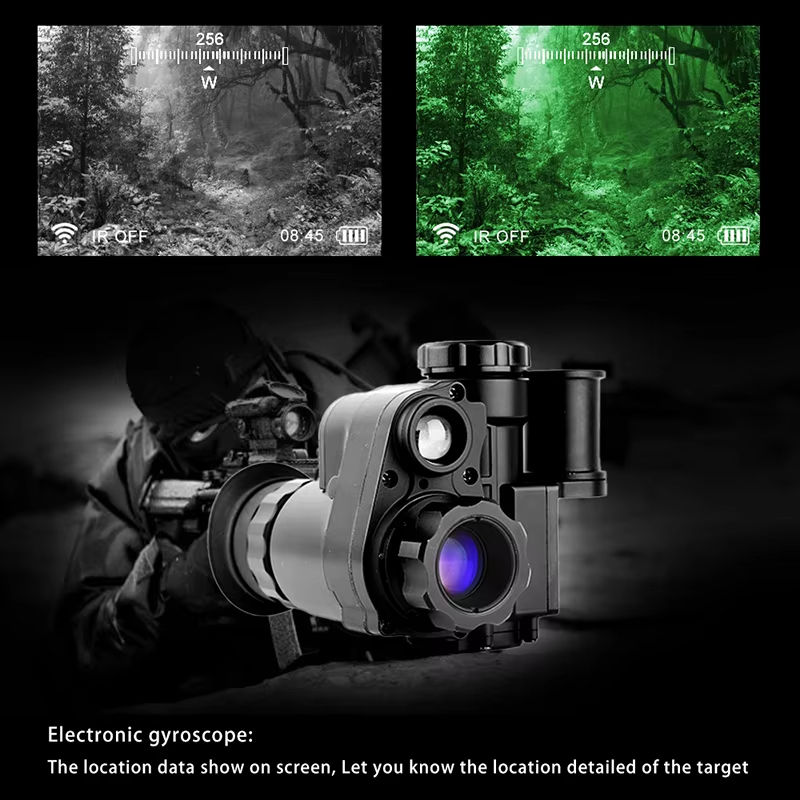 Thumbnail: NVG10 Night Vision Goggles Head Mounted Monocular Green for Helmet Hunting