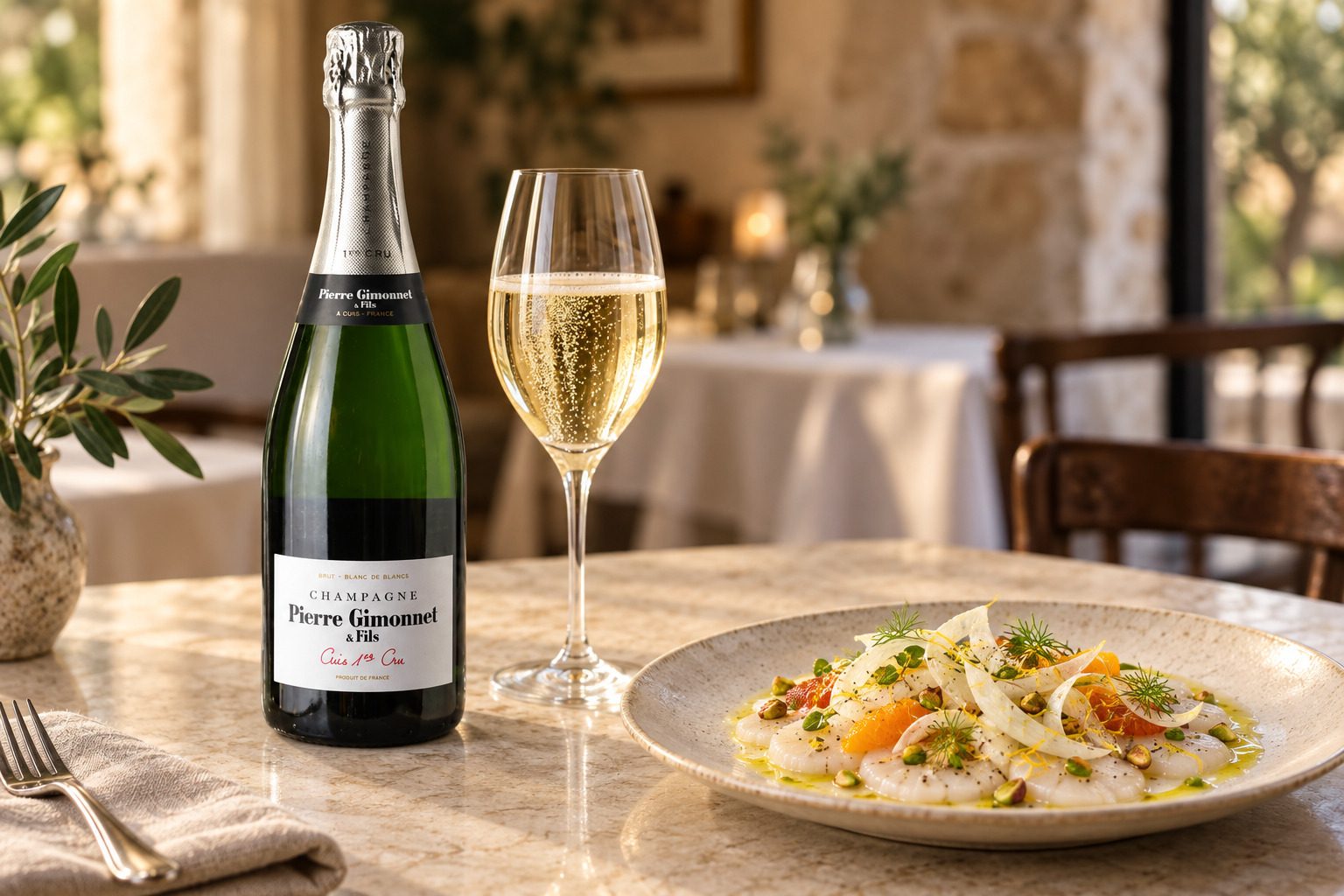 Wine Pairing: Pierre Gimonnet & Fils Cuis 1er Cru Brut Blanc de Blancs