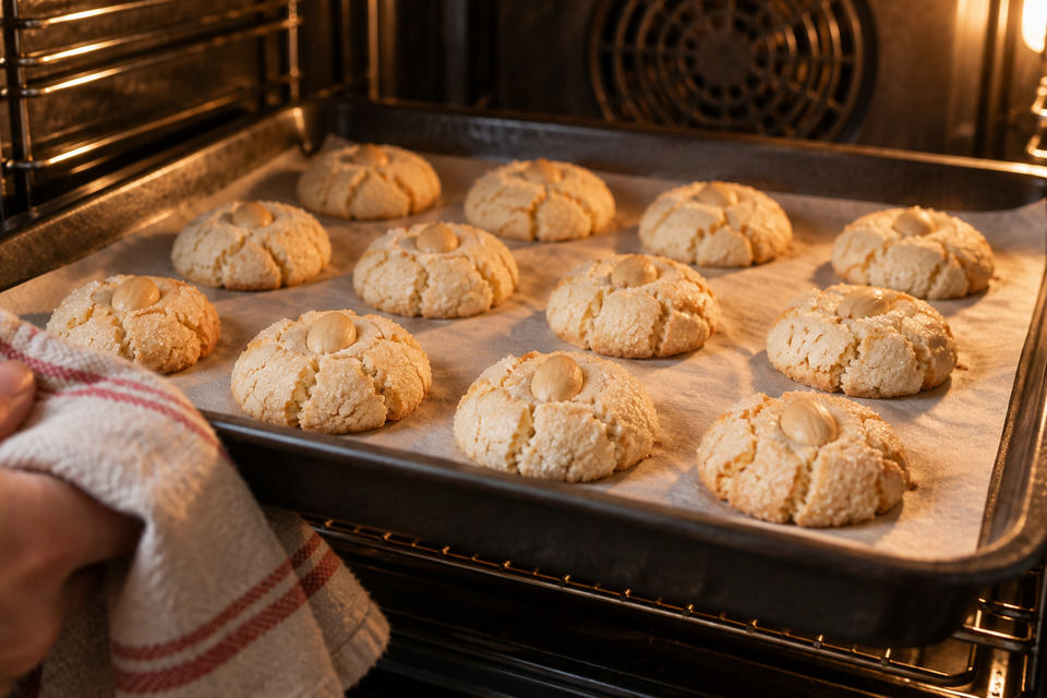 Italian Sardinian Almond Amaretti — Amaretti Sardi alle Mandorle — Step 6