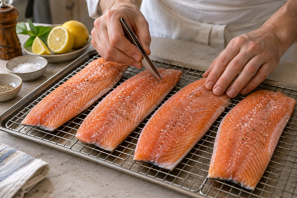 Italian Trout with Turin Breadstick Crust | Trota in Crosta di Grissini Torinesi e Nocciole Step 1
