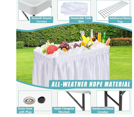 Folding Ice Cooler Table