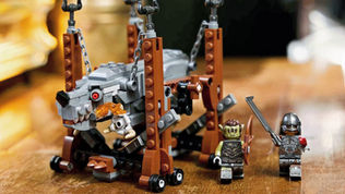 Official reveal images of 40893 The Lord of the Rings: Grond, the LEGO Icons GWP available with 11377 Minas Tirith in June 2026