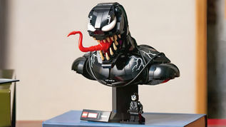 Official reveal images of LEGO Marvel 76356 Venom Bust, launching July 2026