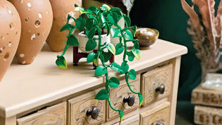 First leaked images of LEGO Botanicals 11512 Hanging Golden Pothos, a 372-piece hanging houseplant set releasing August 2026