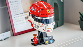 First Leaked Images of LEGO Editions 43014 Scuderia Ferrari HP Charles Leclerc Helmet | May 2026