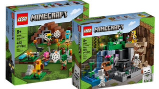 LEGO Minecraft 21189 Skeleton Dungeon and 21190 Abandoned Village Officially Revealed | August 2022