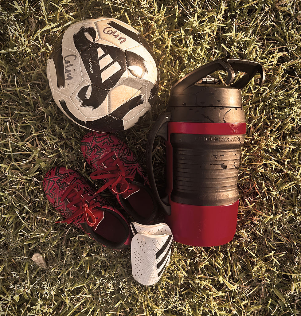 first soccer game preparation at home before an early morning game