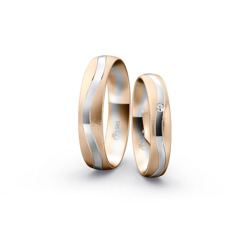 Eheringe Roségold / Weißgold