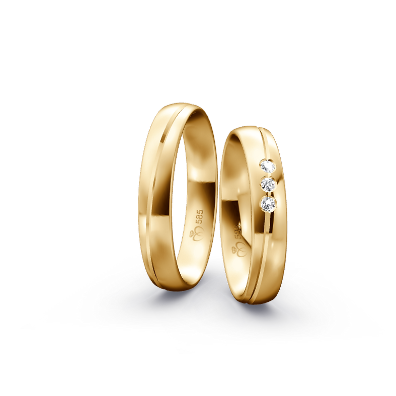 Eheringe Sattgelb-Gold