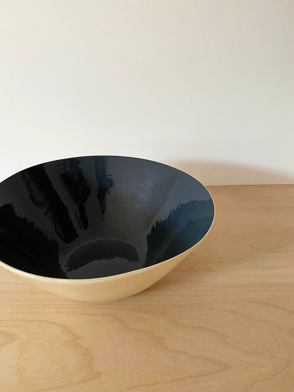Thumbnail: Brickett Davda Earthenware Large Deep Bowl, Navy