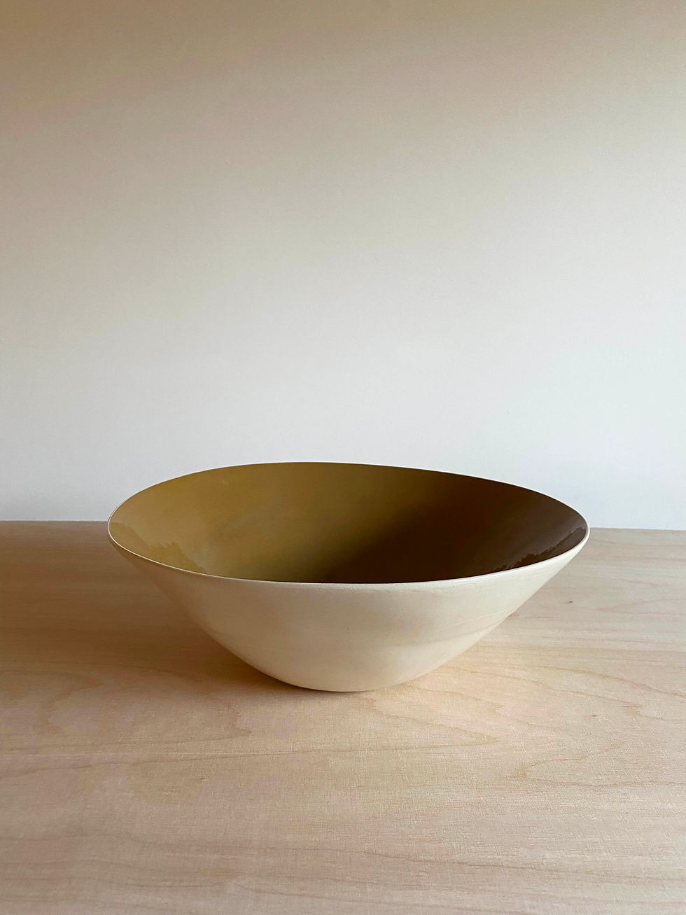Thumbnail: Brickett Davda Earthenware Large Deep Bowl, Mustard