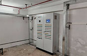 Custom AHU control panel integrating PLC control, electrical protection, and communication functions for HVAC systems.