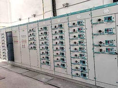 Custom PLC control cabinet with modular layout, built for energy and utility systems with IP66-rated enclosure.