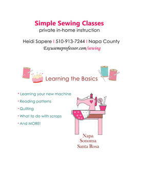 Simple Sewing Classes created in Photoshop