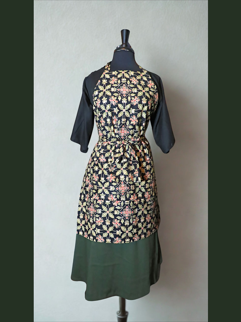 Garment sewing with apron