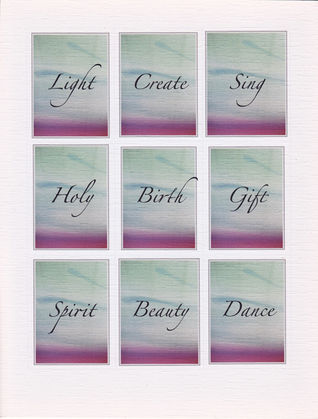 Words of Inspiration and Hope Painted veil background note cards