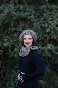 Lucky green handmade crochet hat and scarf set