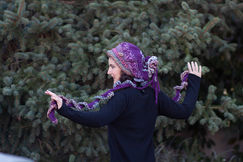 Flower Power Crochet hat and scarf set