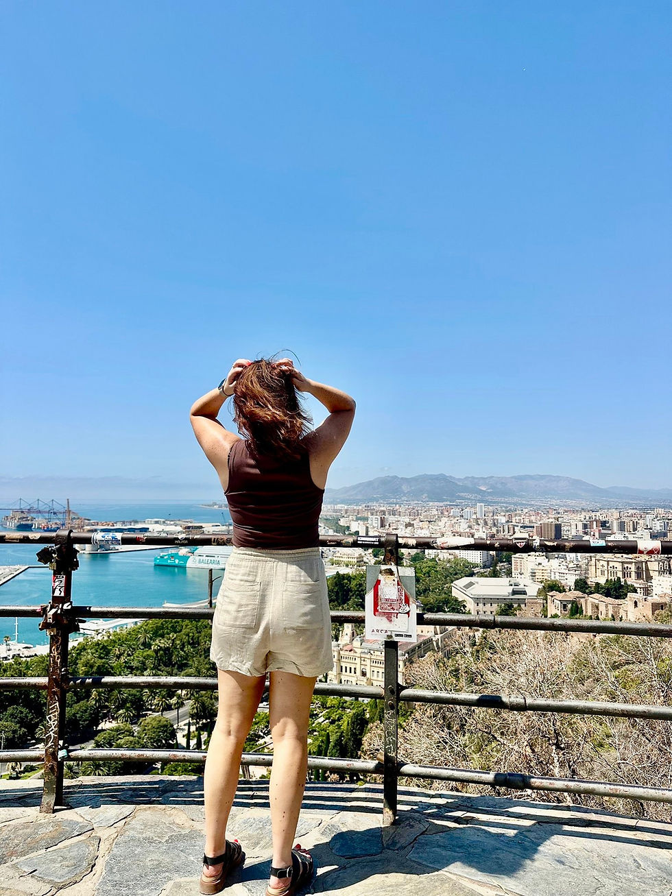 Looking out over the city of Málaga