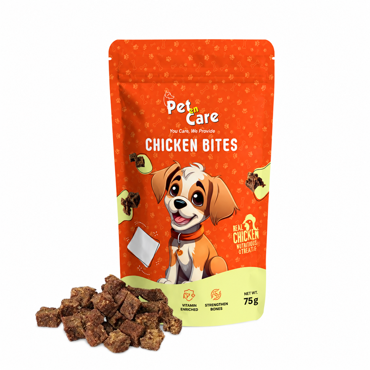 Chicken Bites Dog Treats, 75g Chicken | Vitamin Enriched