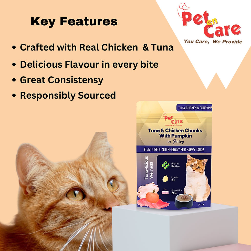 Thumbnail: Pet en Care Wet Cat Food, Pure Tuna & Chicken Chunks with Pumpkin , Pack of 12