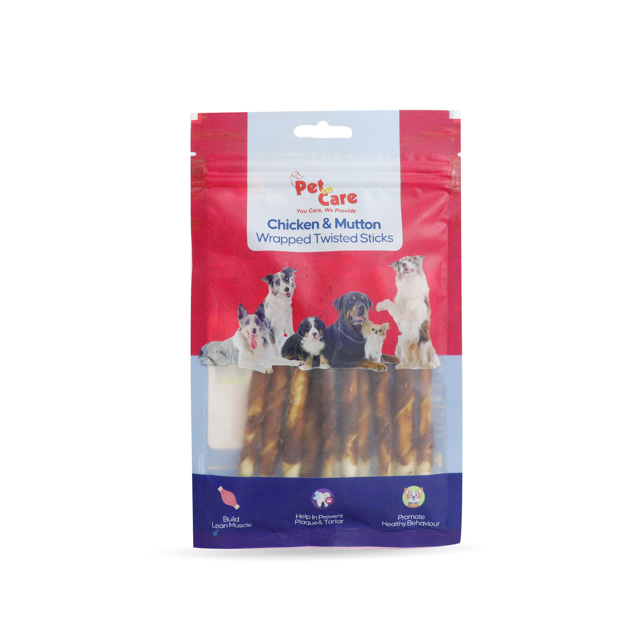 Chicken & Mutton Wrapped Twisted Sticks Dog Treats | High Protein Dual Flavor